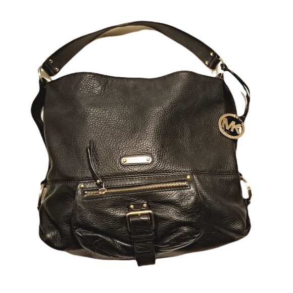 Michael Kors Handbags - Michael Kors Large Black Pebbled Leather Shoulder bag